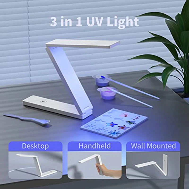 UV Light for Resin, 54W UV Resin Light Lamp for Resin Curing, Wireless & Foldable, 3-In-1 Uses, Resin Supplies