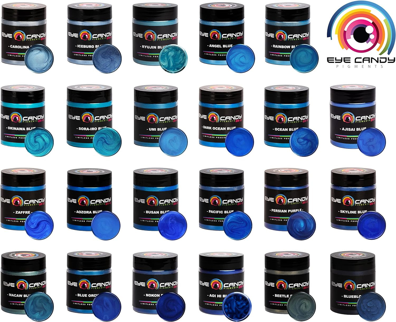 Pigments Premium Blue Mica Powder - Nokon Blue (25Gr) - for Epoxy, Resin, Soap, Paint, Woodworking, Acrylic Pouring, Bath Bombs, Fishing Lures - DIY Arts and Crafts Additive