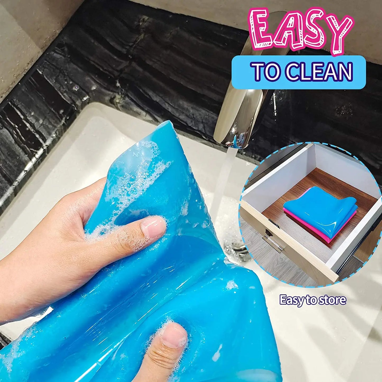 15.7" X 11.7" Large Silicone Sheet for Crafts Jewelry Casting Mold Mat, Nonstick Craft Mat for Epoxy Resin, Paint, Clay