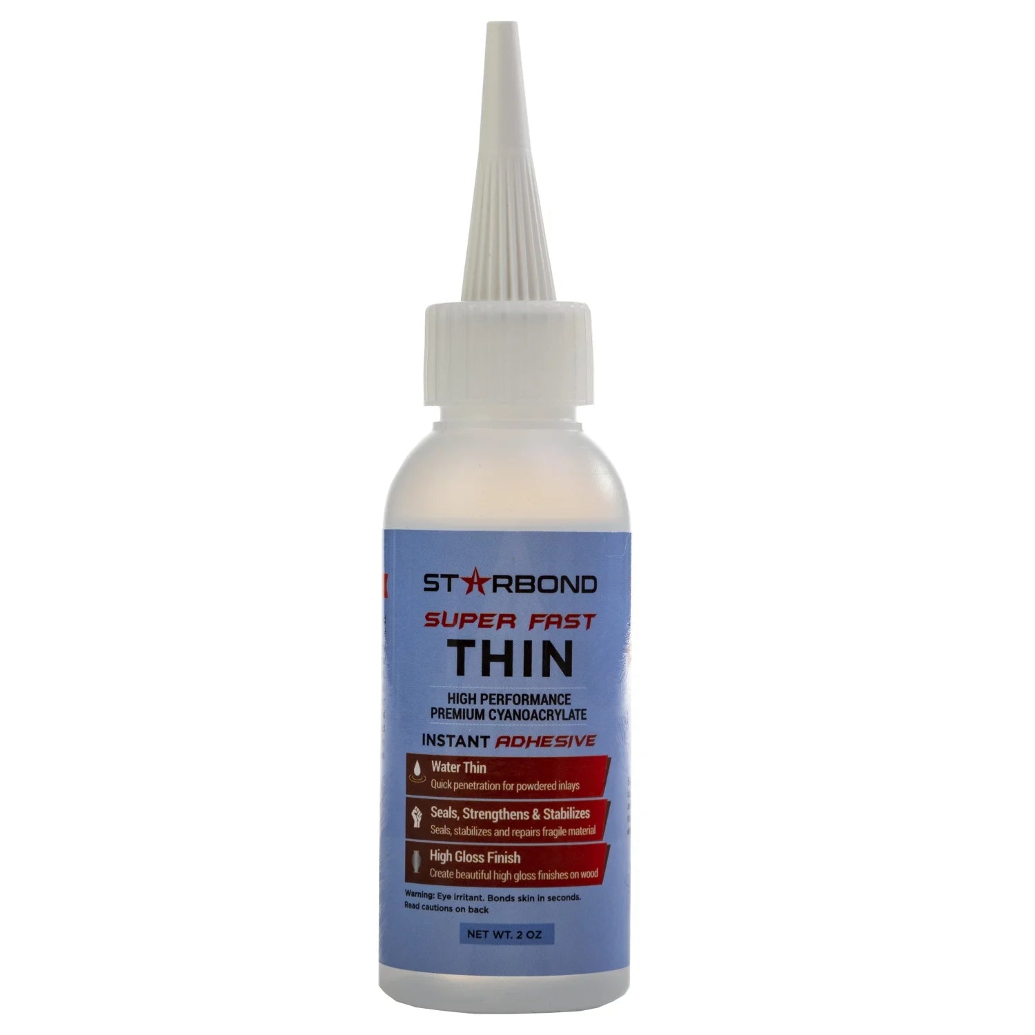 Super Fast Thin CA Glue 2 Oz, Premium Cyanoacrylate for Woodworking, Woodturning, Clear